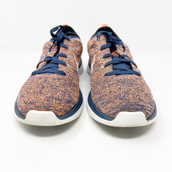 NIKE | Flyknit Lunar 1 Orange Navy 7.5 Athletic - Picture 6 of 13